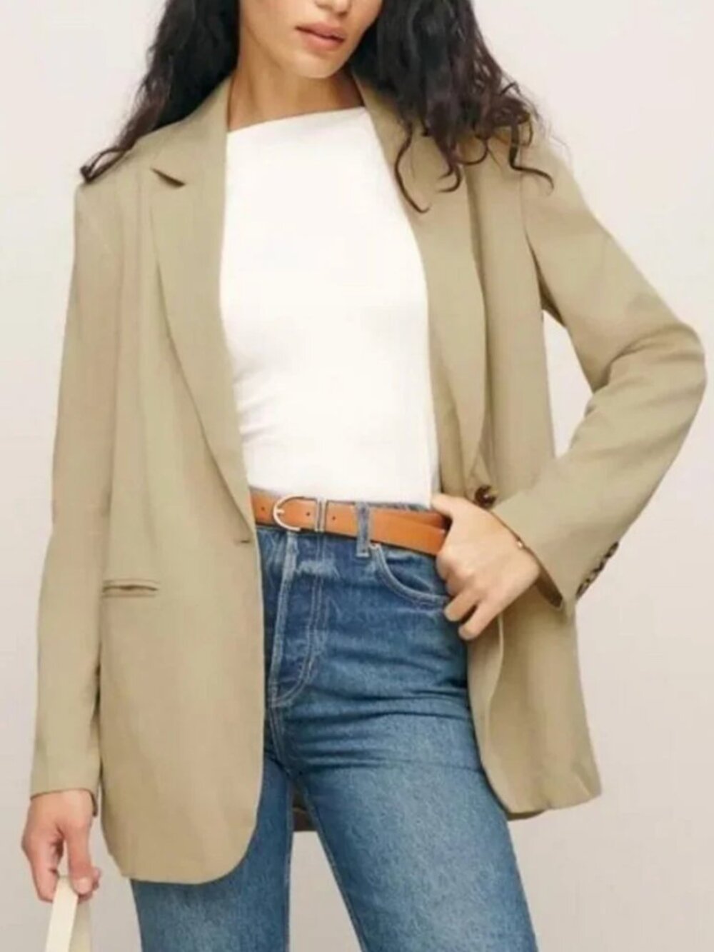 ✨ SALE NEW Reformation The Classic Relaxed Blazer Olive Oil